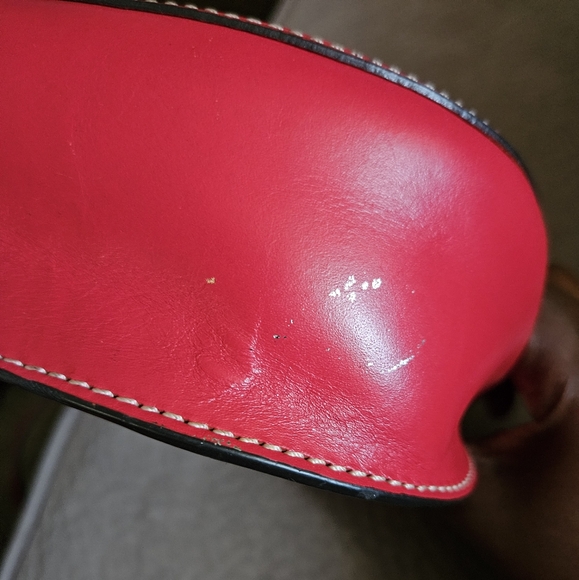 Red Dooney & Bourke Alto Collection Crossbody Bag Saddle bag Vintage - Picture 6 of 7